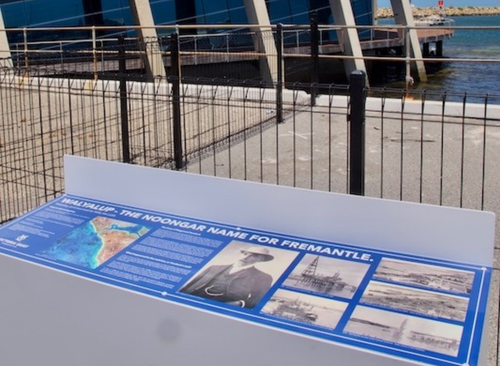 Interpretive signage for the rockwall