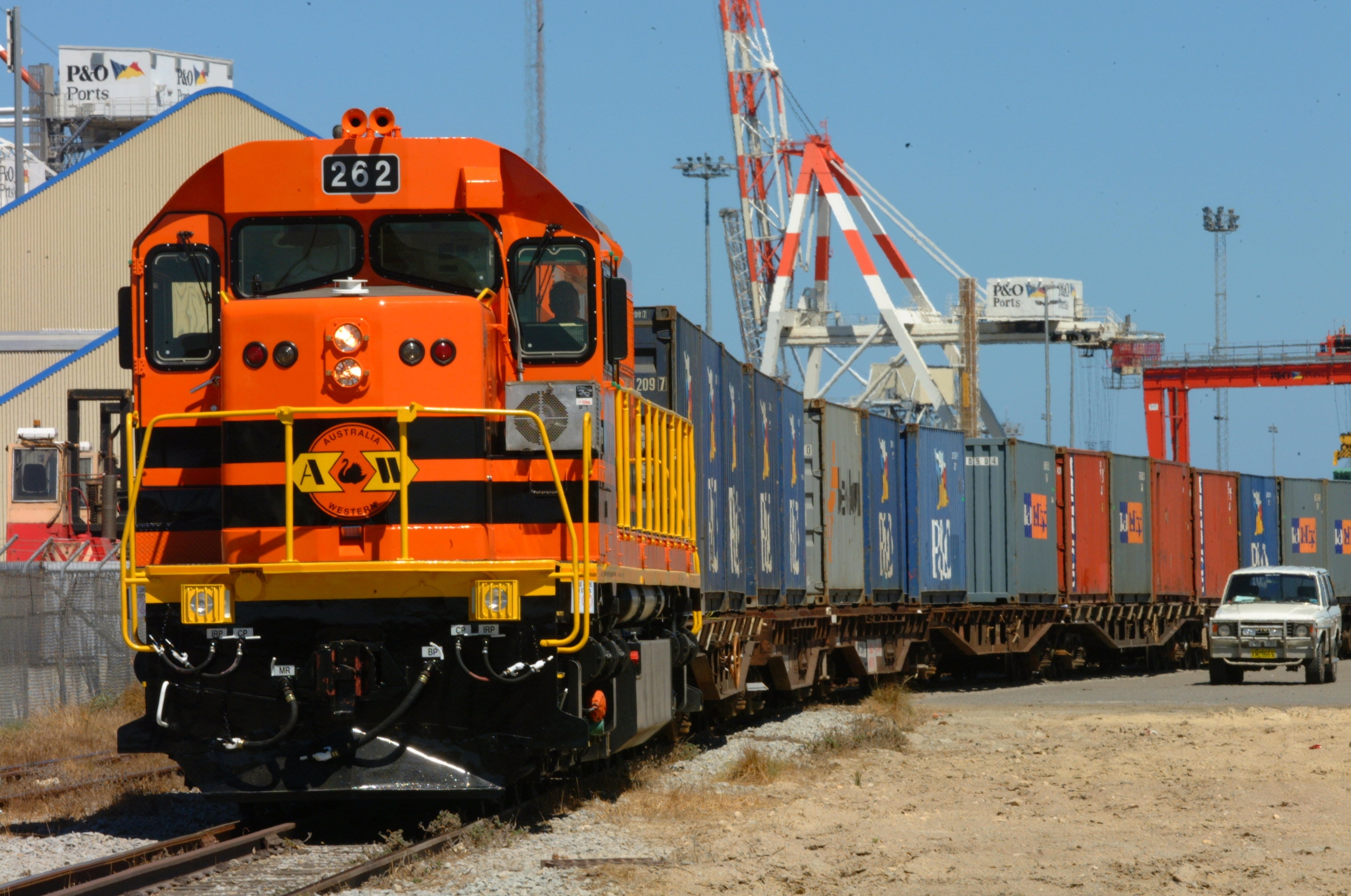 train with containers